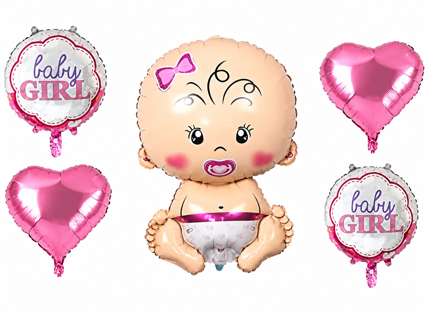 Baby Girl Theme Foil Balloons